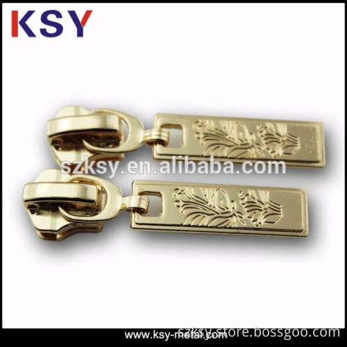 Gold plating custom metal sliders for handbag